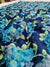 488002 Semi Chiffon Flower Printed Saree - Blue