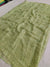 488003 Semi Chiffon Flower Printed Saree - Green