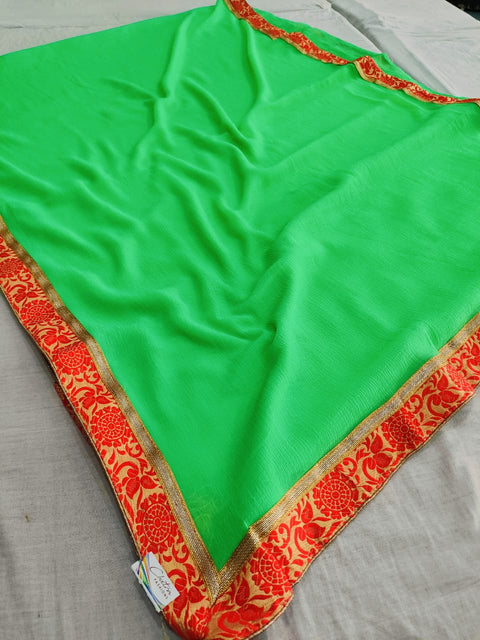 492007 Designer Fancy Saree With Heavy Border and Heavy Blouse