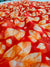 496006 Semi Chiffon Flower Printed Saree - Red