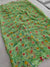 498002 Semi Chiffon Flower Printed Saree - Green