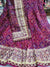 502004 Dye Tie  Shibori Art Silk Lehanga With Dupatta with Sequence Work - Wine