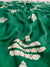 510002 Batik Printed Soft Dola Silk Saree - Green