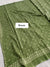 510006 Block Printed Soft Dola Silk Saree - Green