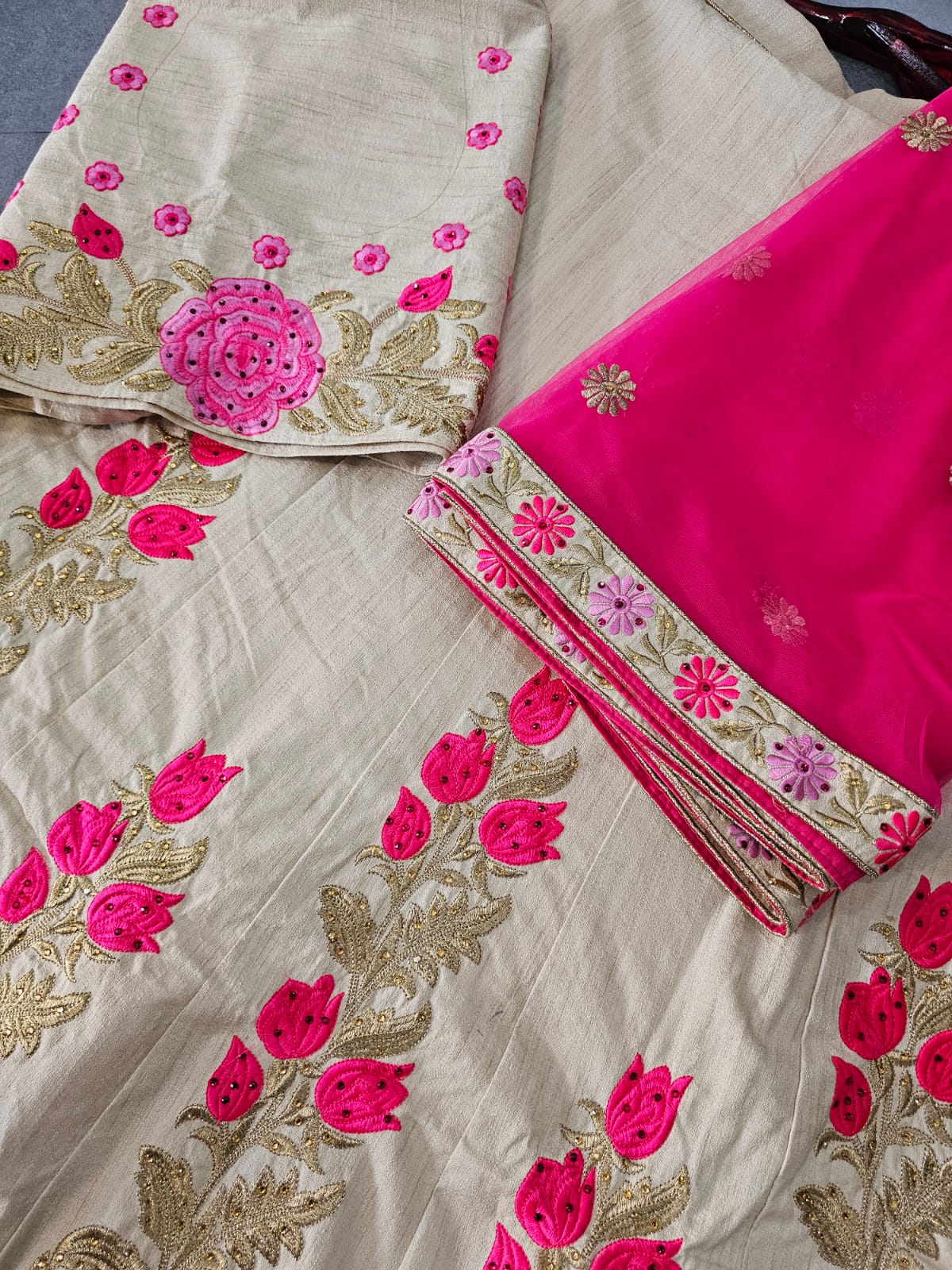 640002 rajasthani gotta patti row silk Lehenga -