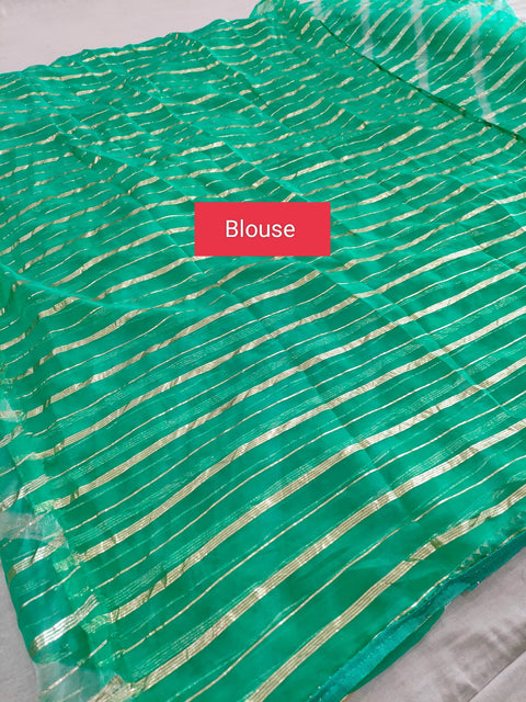 497007 Designer Organza Zari Weaving Saree - Sea Green 327001