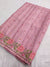 423007 Pure Linen Saree with Embroidery
