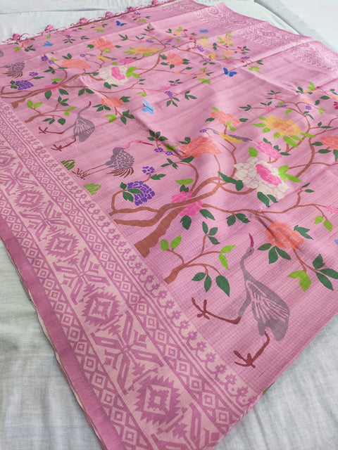 445004 Designer Silk Printed Saree
