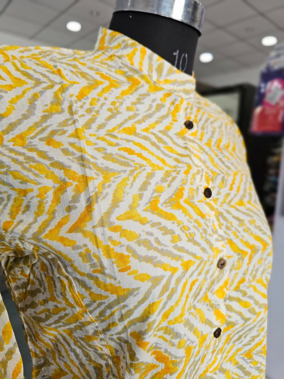 611002 Block Printed Pure Cotton Short Kurti