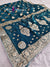 506002 Blue Organza Partywear Saree With Banarasi Weaving 125002