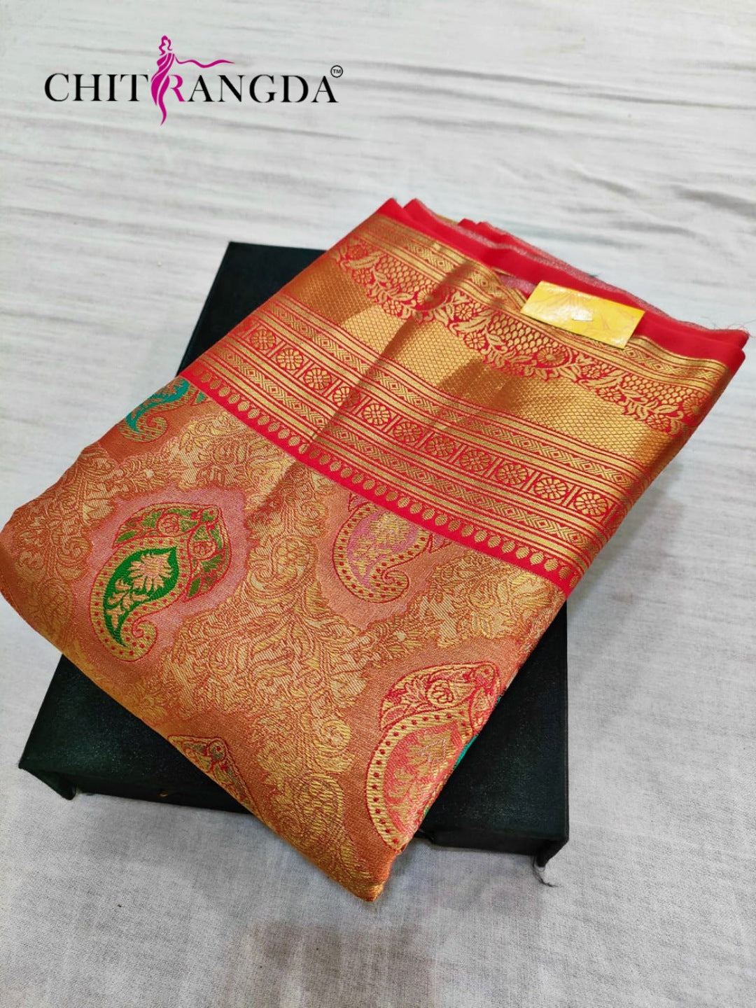 713001 Pure Banarasi Silk Red Color Saree -