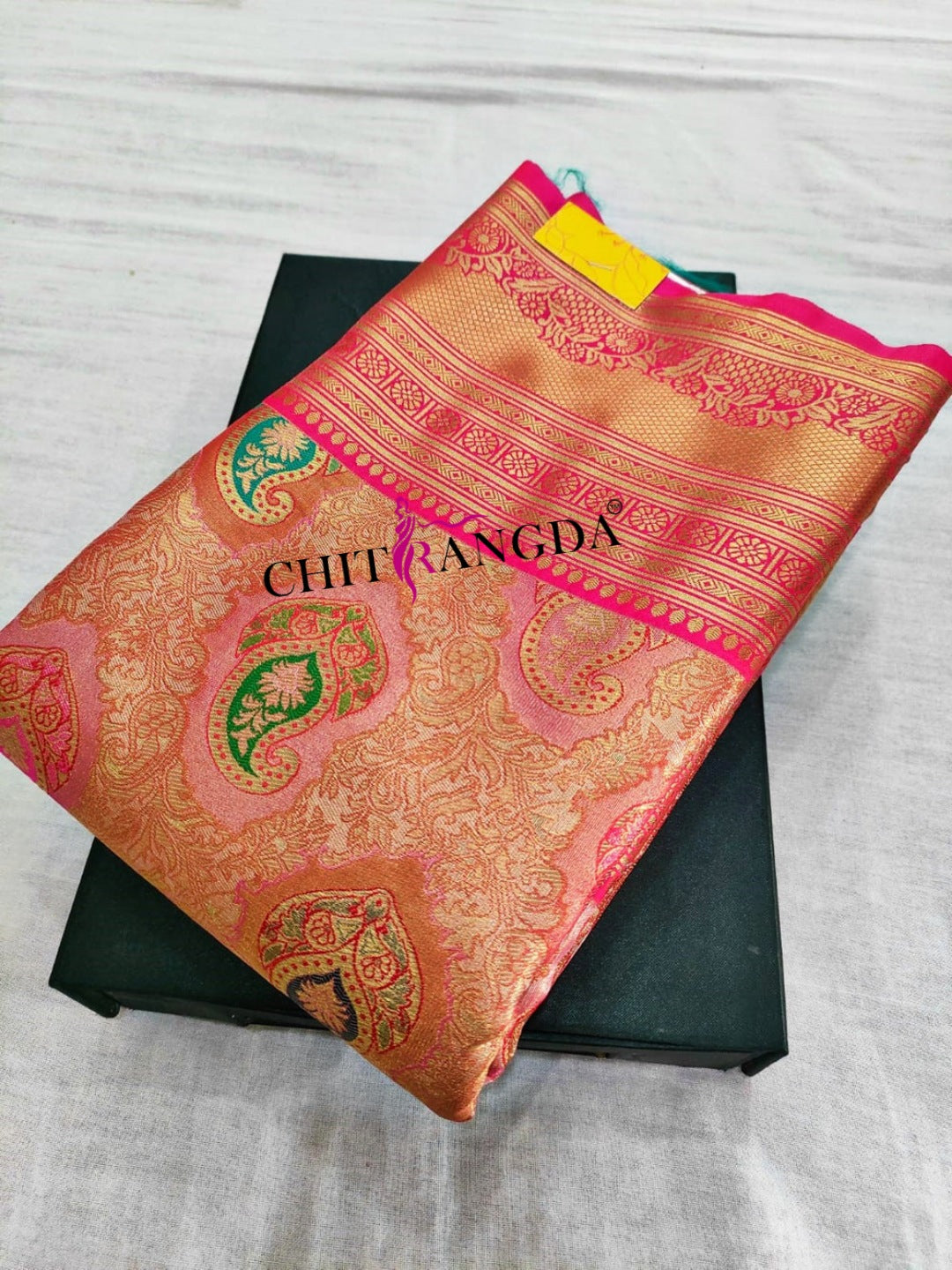 713001 Pure Banarasi Silk Rani Color Saree -