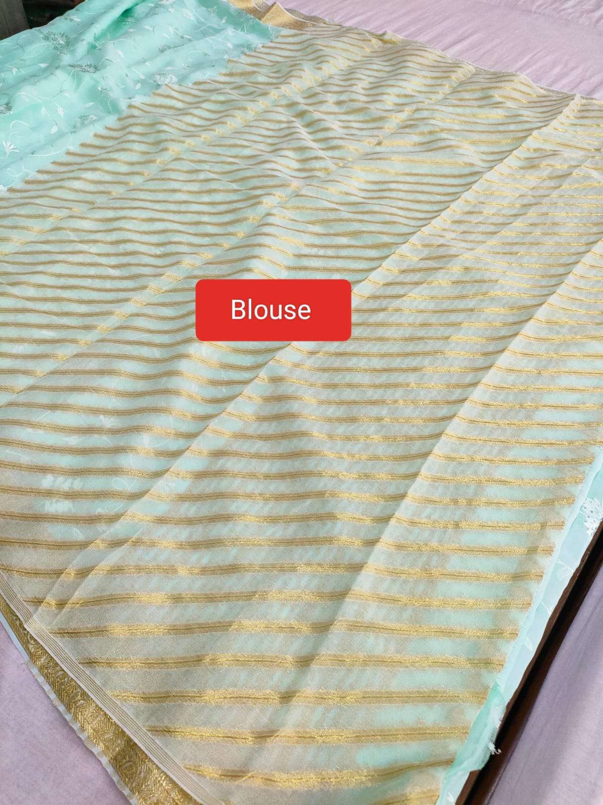 148002 Pure Diamond Chiffon Saree With Embroidery and Zari Border