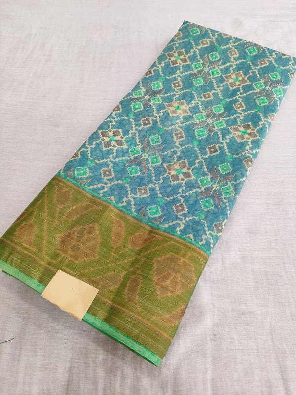 445003 Designer Patola Print Chanderi Silk Saree