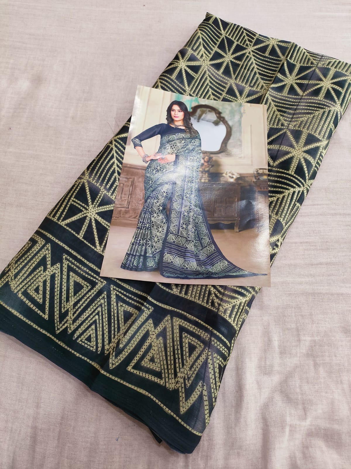 451003 Digital Print Italian Saree 623