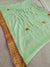 505011 Partywear Chinon Silk Saree - Aqwa Green