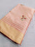 518005 Soft Linen Saree With Embroidery - Peach