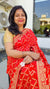 521002 Premium Bandhani Ghatchola Saree - Red