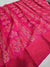 529003 Bandhani Print Cotton Silk Saree - Rani