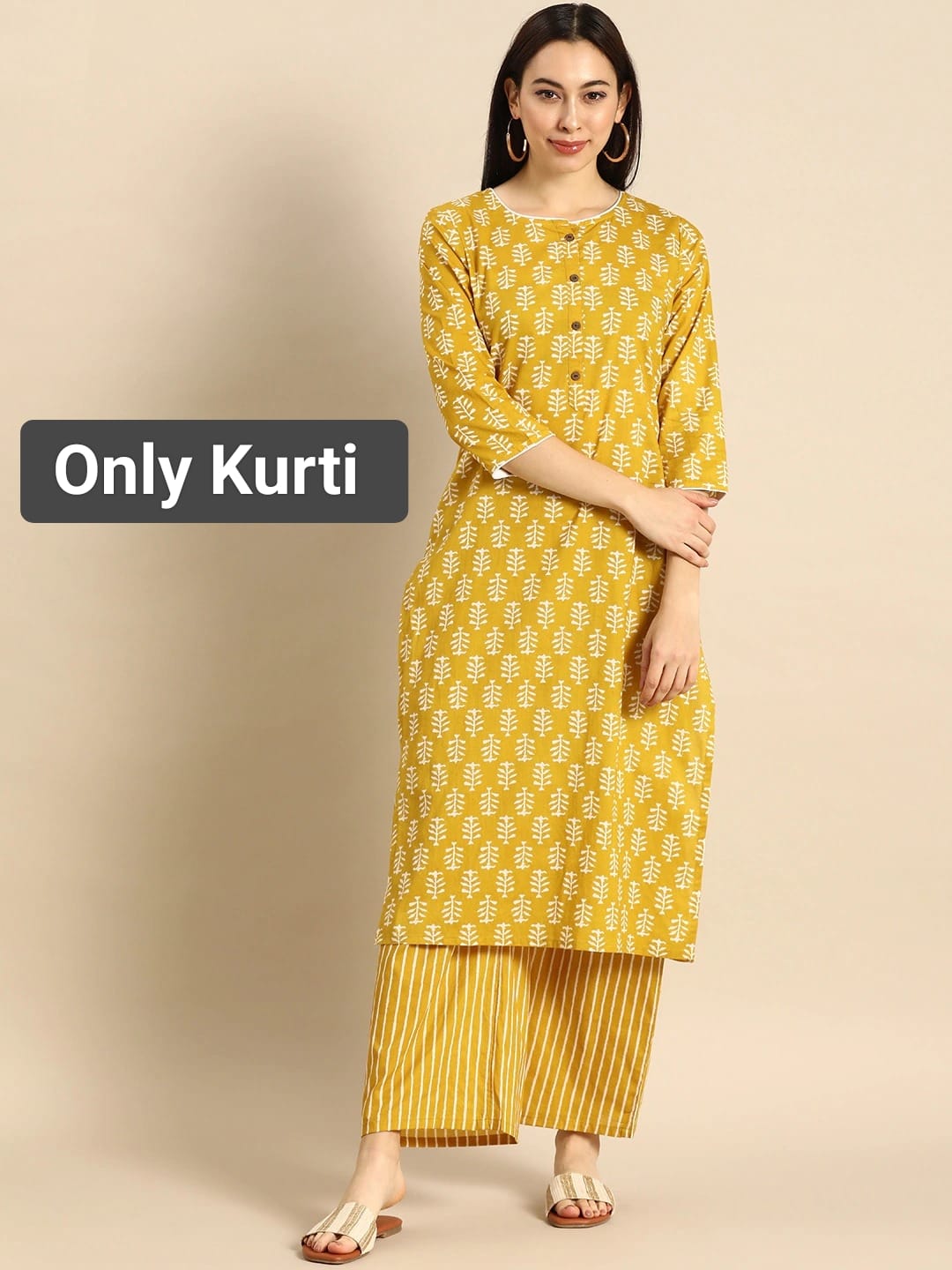 858014 Pure Cotton Hand Printed Kurti 718007