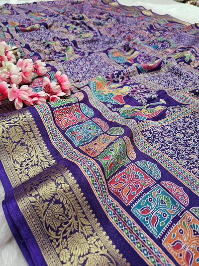 626009 हैवी जॉर्जेट डिजिटल प्रिंट साड़ी