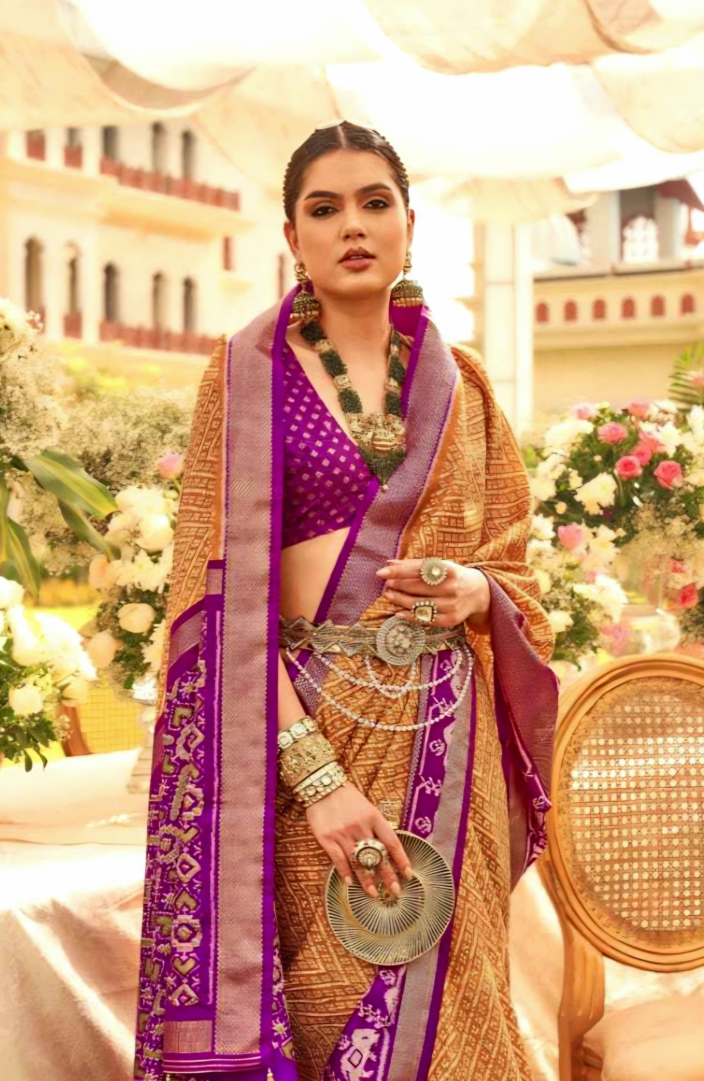 626009 हैवी जॉर्जेट डिजिटल प्रिंट साड़ी