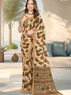 2222 Chitra Special Digital Print Georgette Crepe Saree