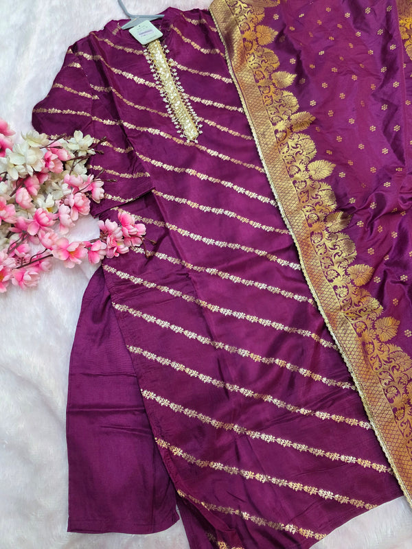 कॉटन रेयॉन अनारकली बंधनी प्रिंटेड कुर्ती 