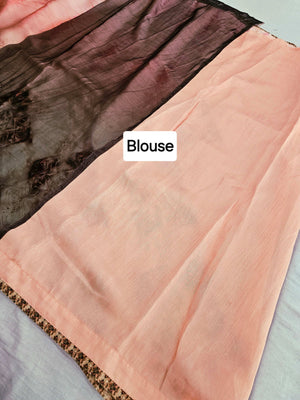 599004 Flower Print Heavy Georgette Branded Saree 467003