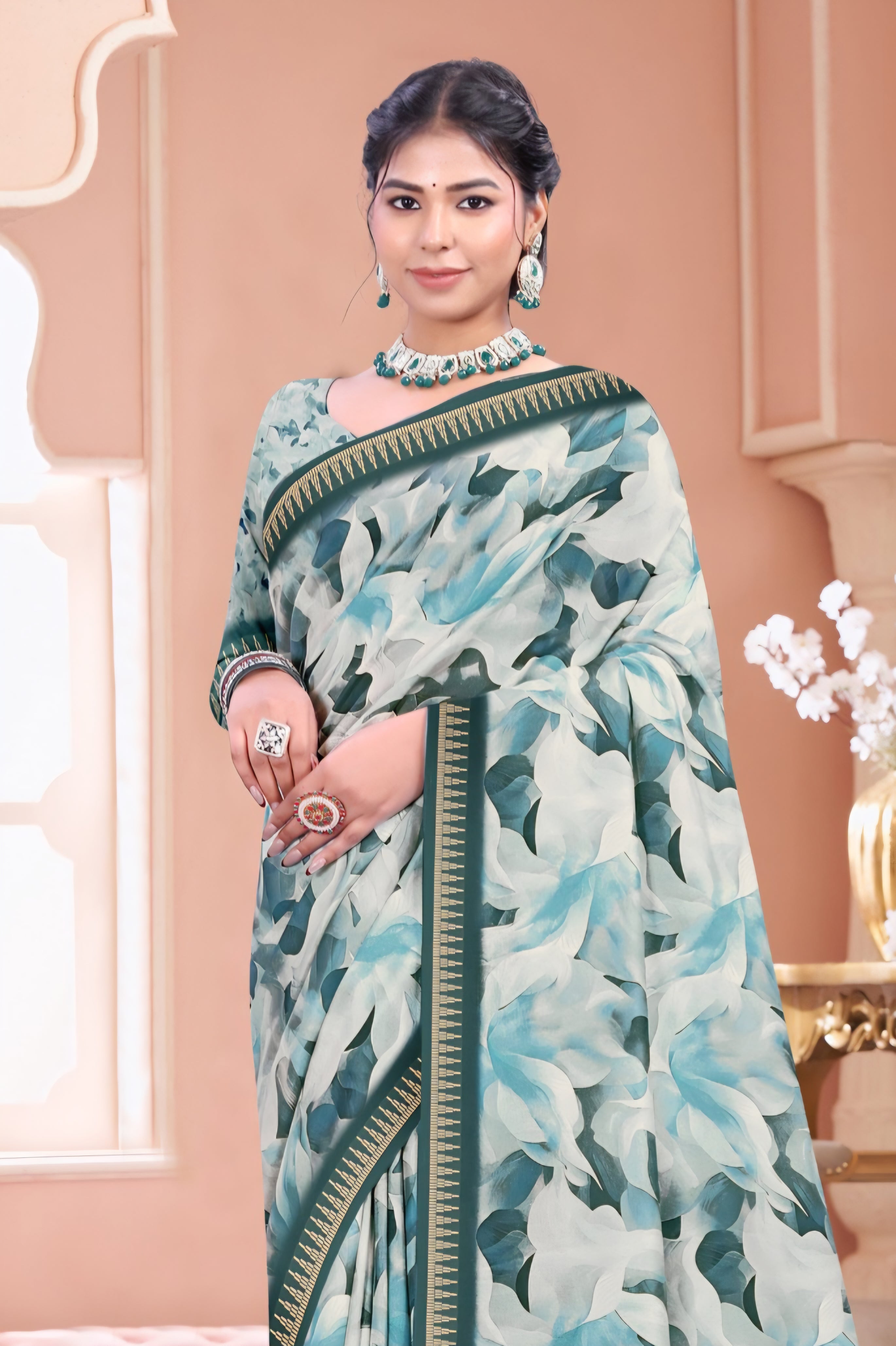 103304 Chitra Special Digital Print Premium Mass Mellow Saree