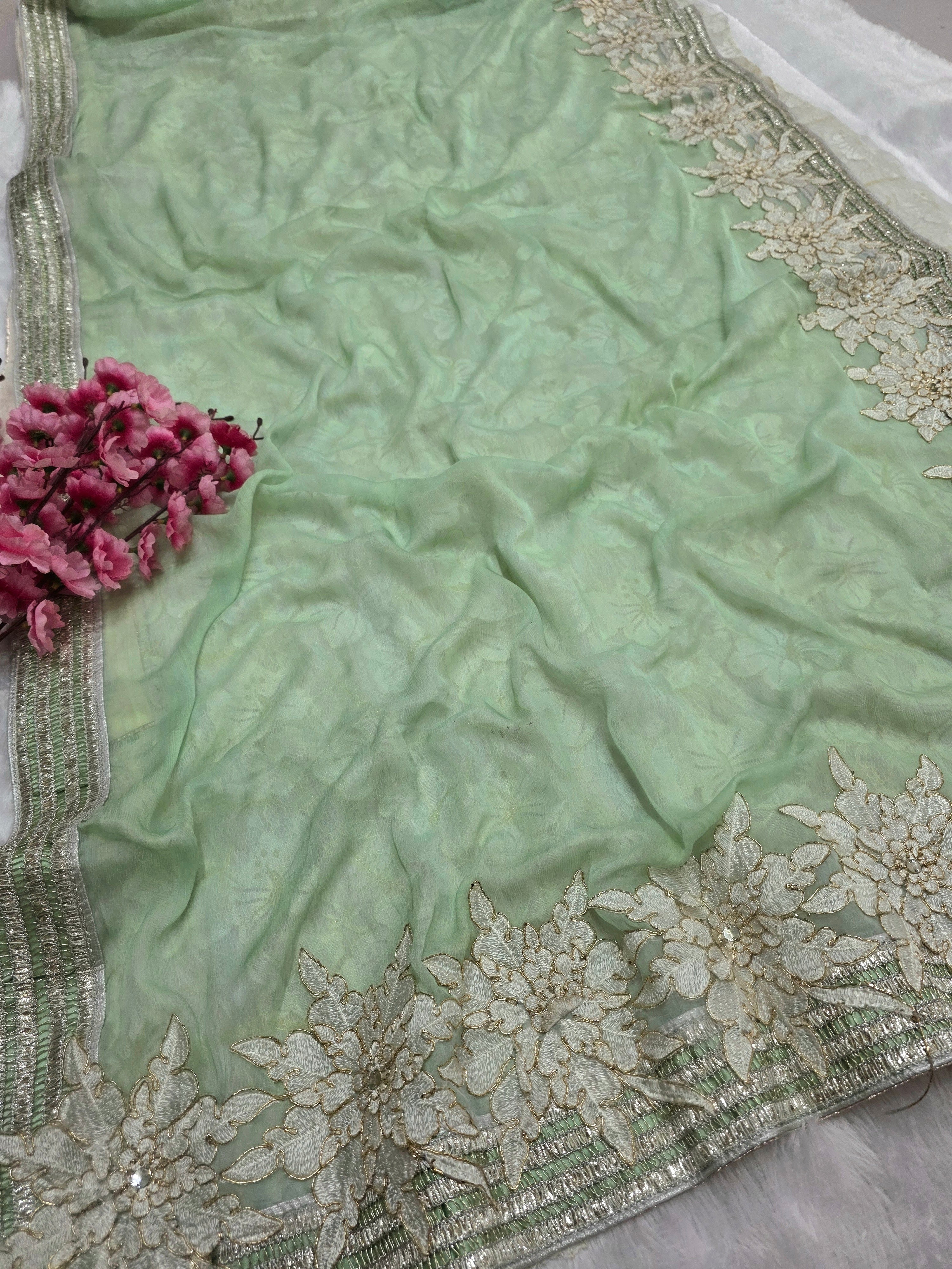 870008 Exclusive Fancy Saree with Designer Stitched Blouse C78011