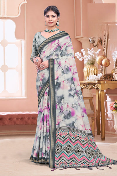 103307 Chitra Special Digital Print Premium Mass Mellow Saree