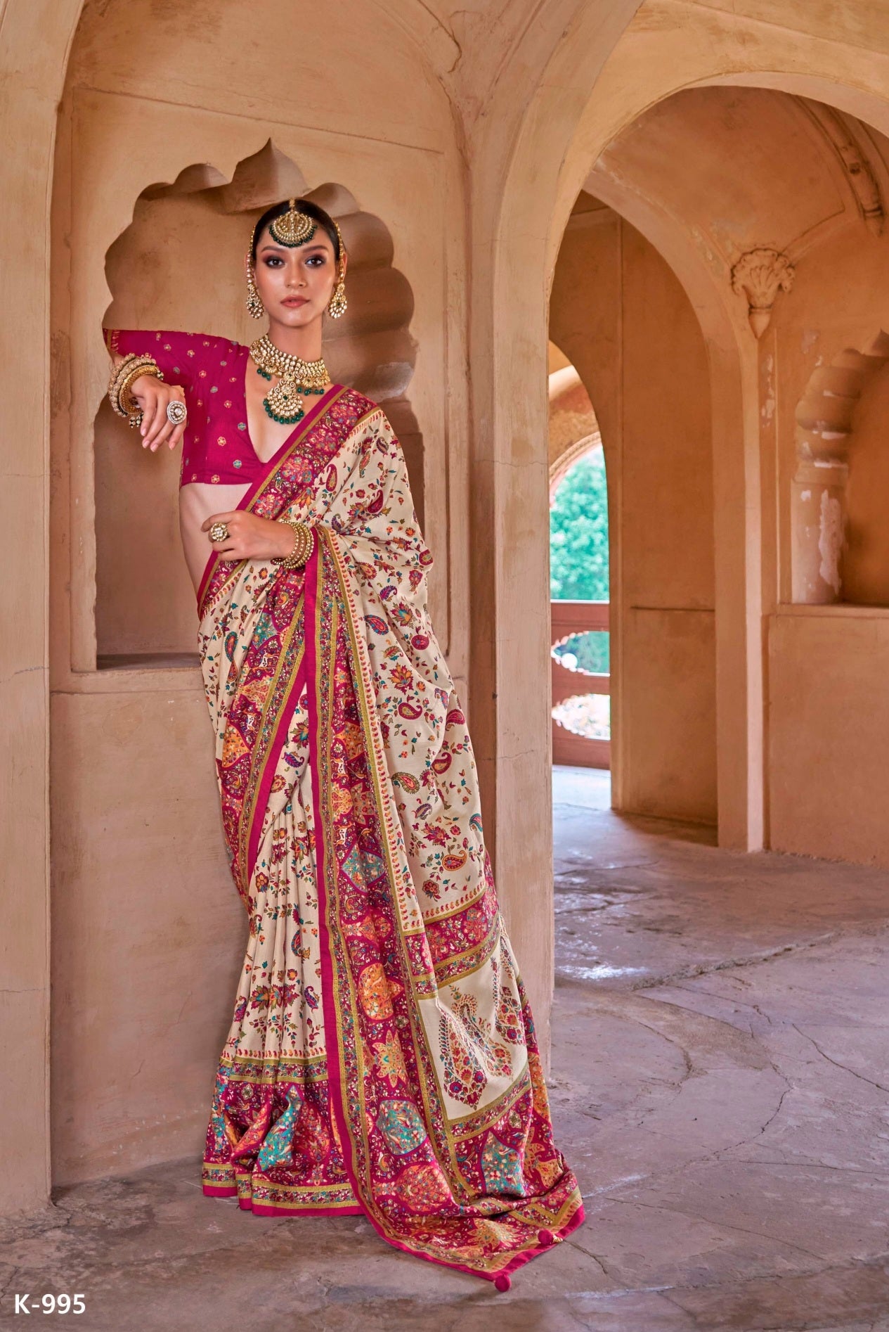 626009 हैवी जॉर्जेट डिजिटल प्रिंट साड़ी