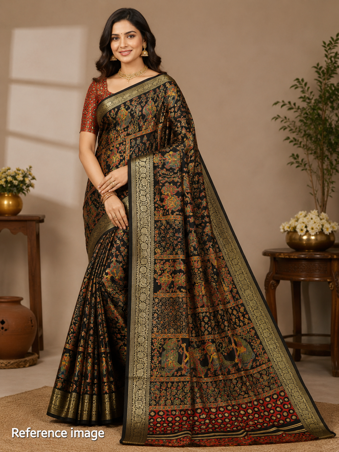 626009 हैवी जॉर्जेट डिजिटल प्रिंट साड़ी