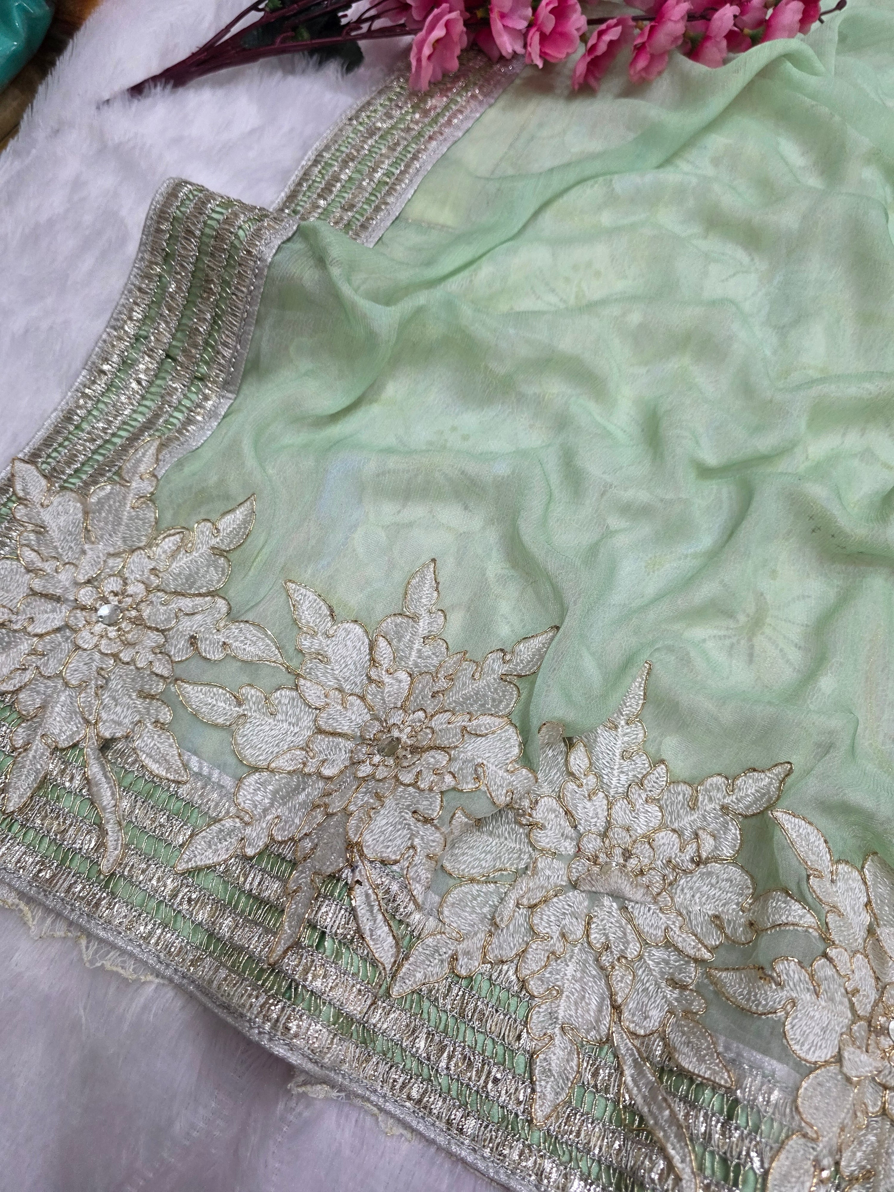 870008 Exclusive Fancy Saree with Designer Stitched Blouse C78011