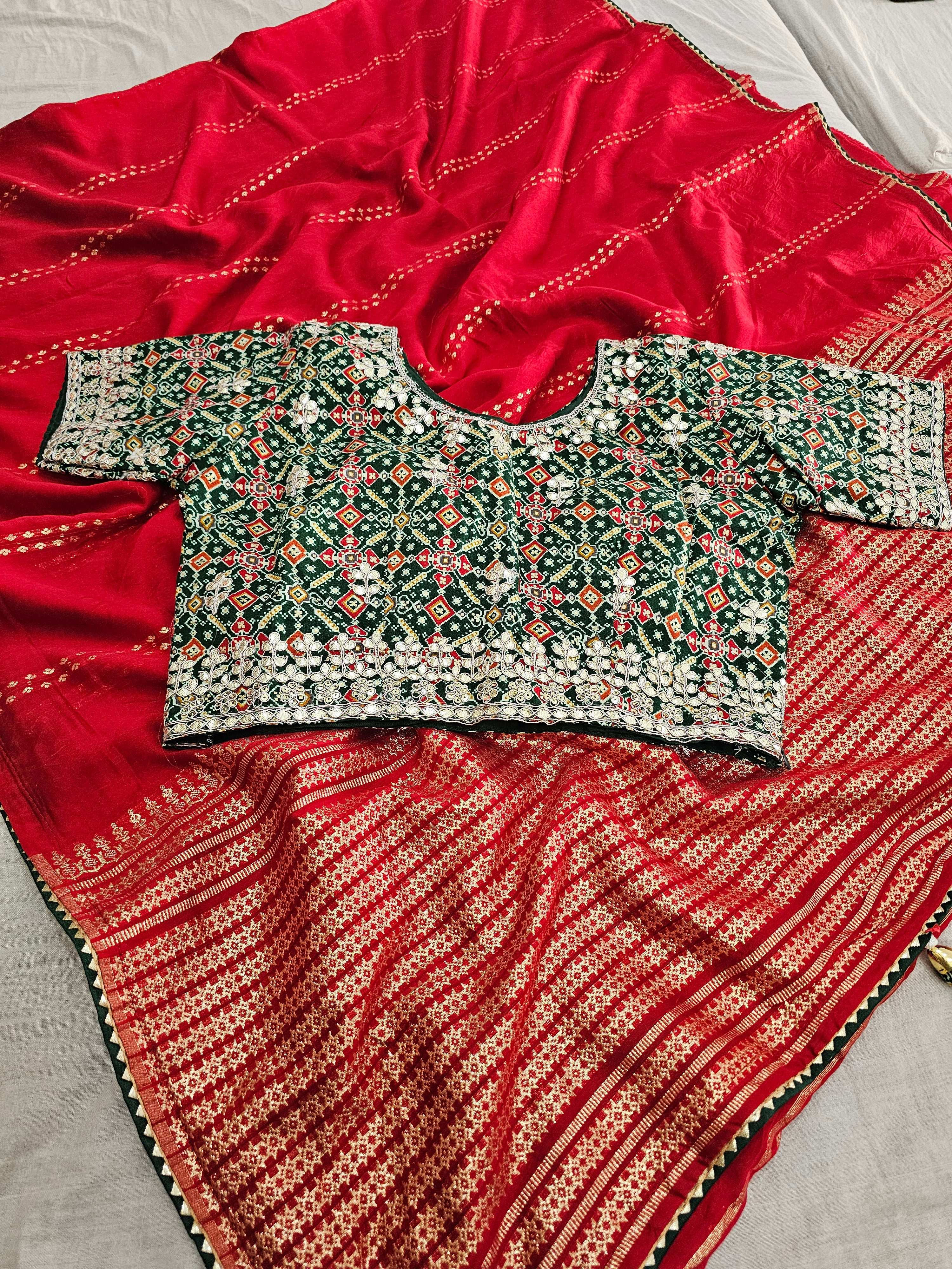 743002 Beautiful Zari Weaving Pure Soft Maslin Cotton Saree with Designer Stitched Blouse