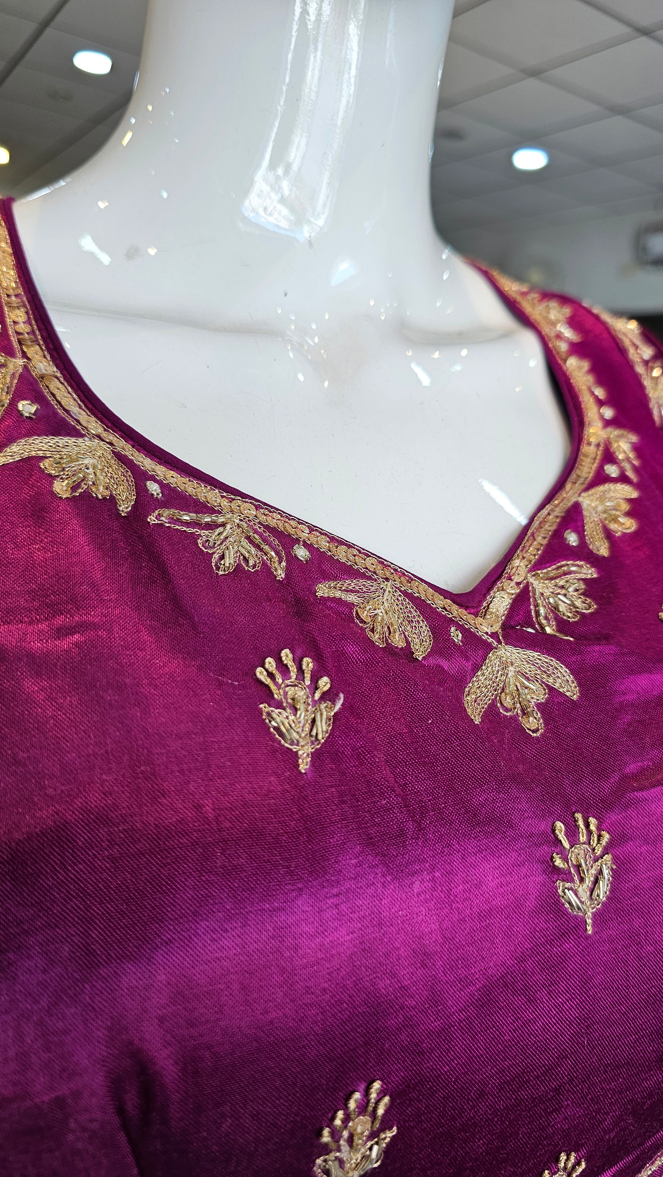 1662 Premium Gajji Silk Bandhani Shaded Gown with Gajji Silk Dupatta