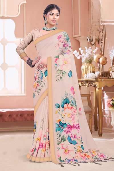 103308 Chitra Special Digital Print Premium Mass Mellow Saree