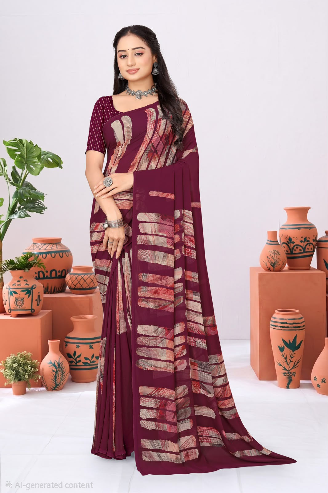 2270 Very Soft Georgette Flower Print Saree