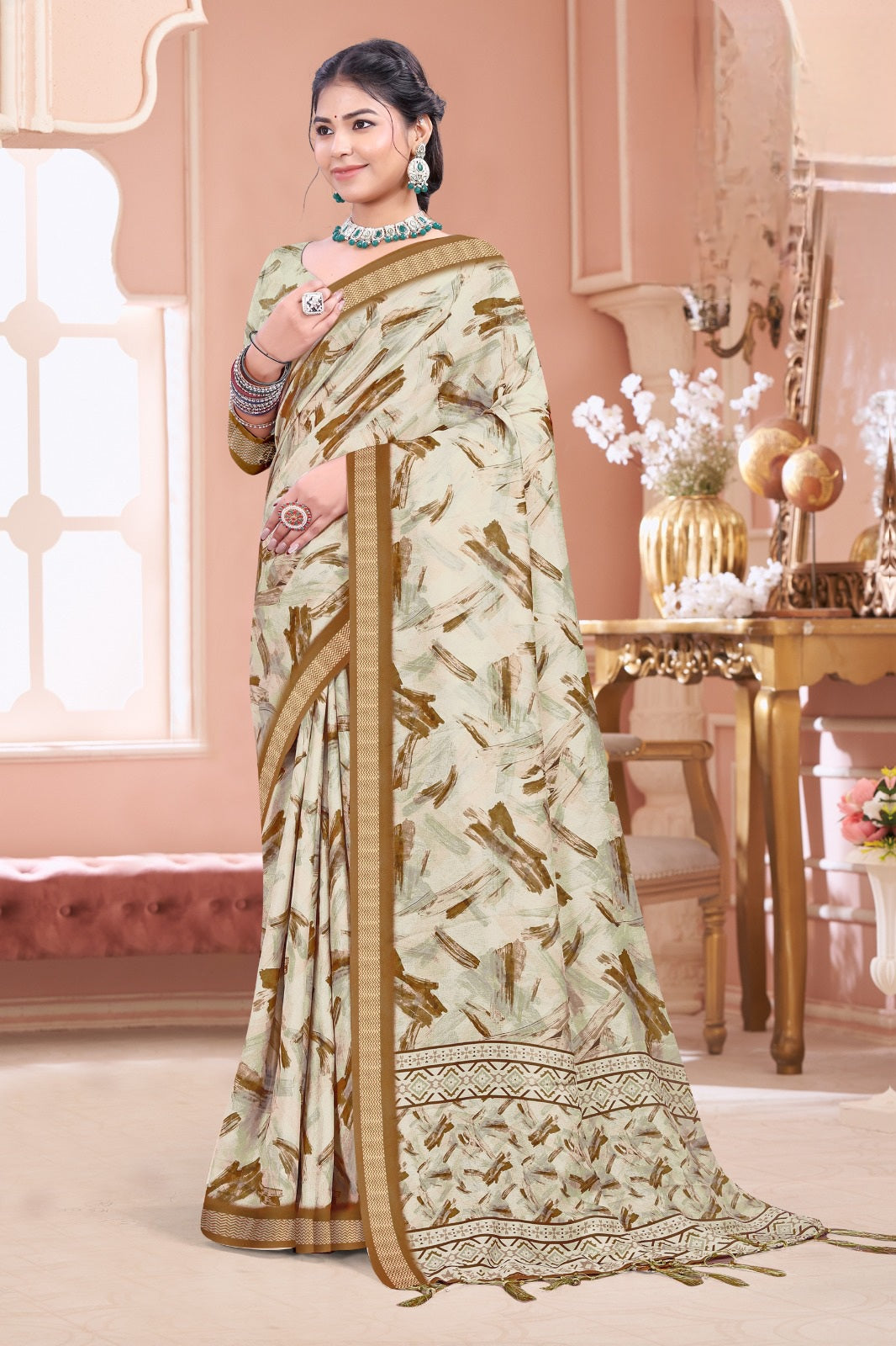 103309 Chitra Special Digital Print Premium Mass Mellow Saree