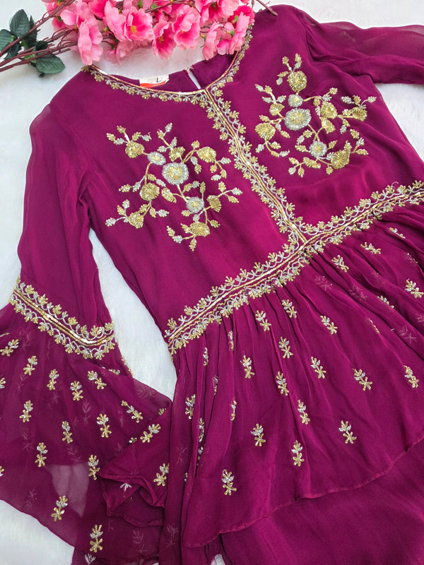 1662 प्रीमियम गज्जी सिल्क बंधनी शेडेड गाउन गज्जी सिल्क दुपट्टे के साथ 