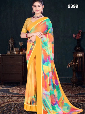 2399 Chitra Special Georgette Crepe Silk Digital Print Saree