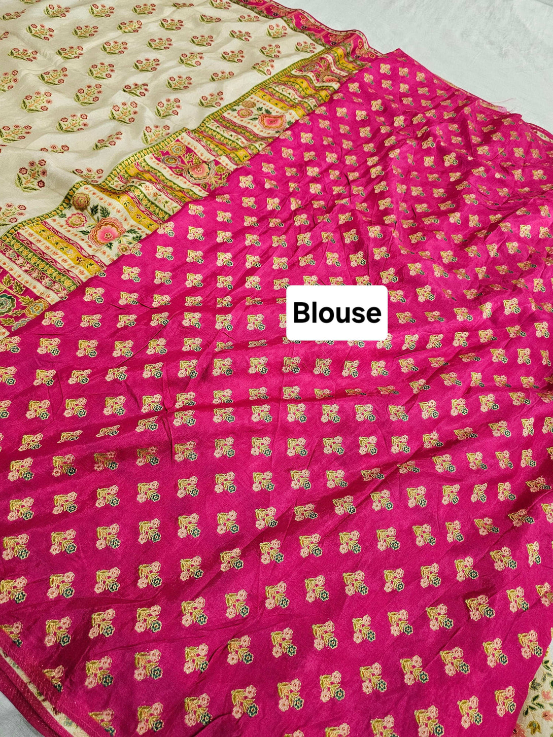 C69103 Pure Dola Silk Original Kashmiri Work Unique Saree