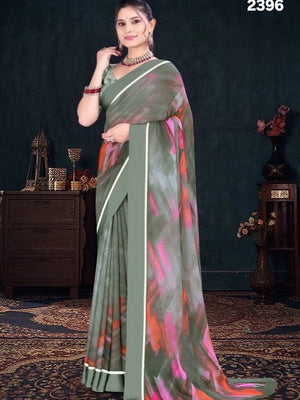 2396 Chitra Special Georgette Crepe Silk Digital Print Saree