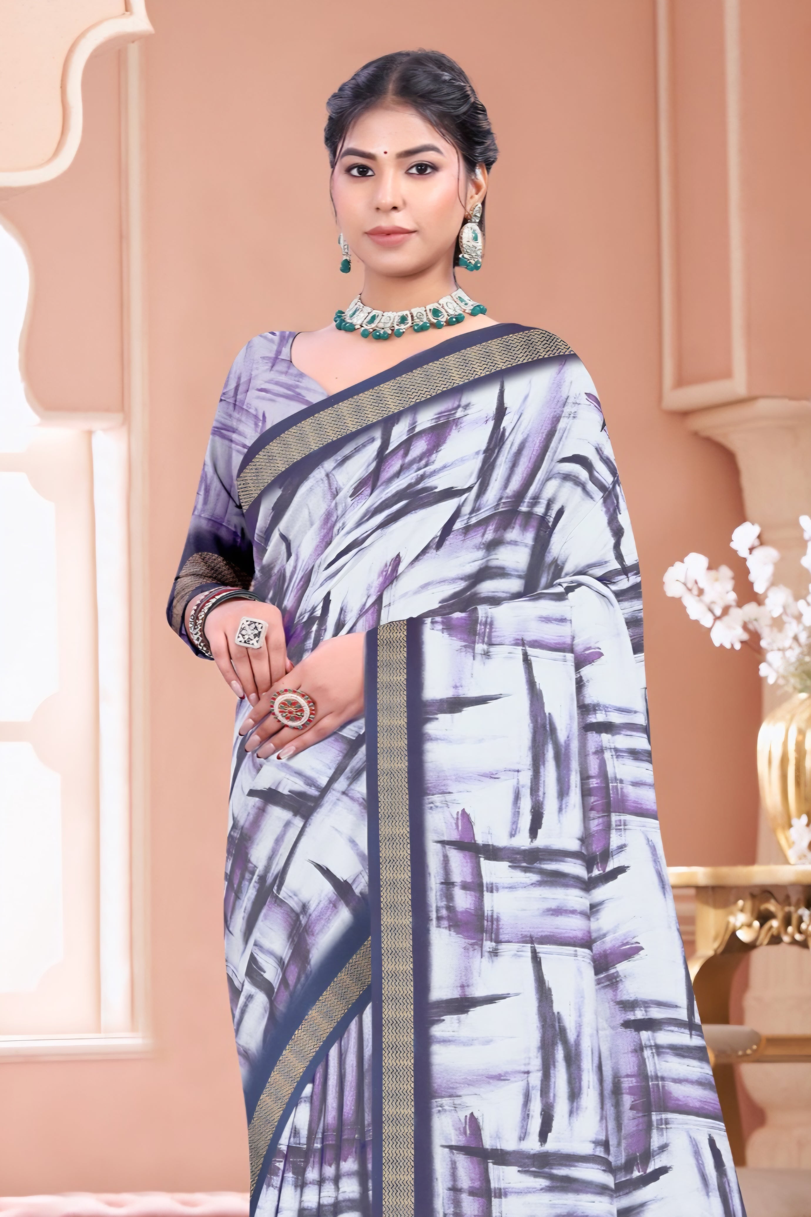 103303 Chitra Special Digital Print Premium Mass Mellow Saree