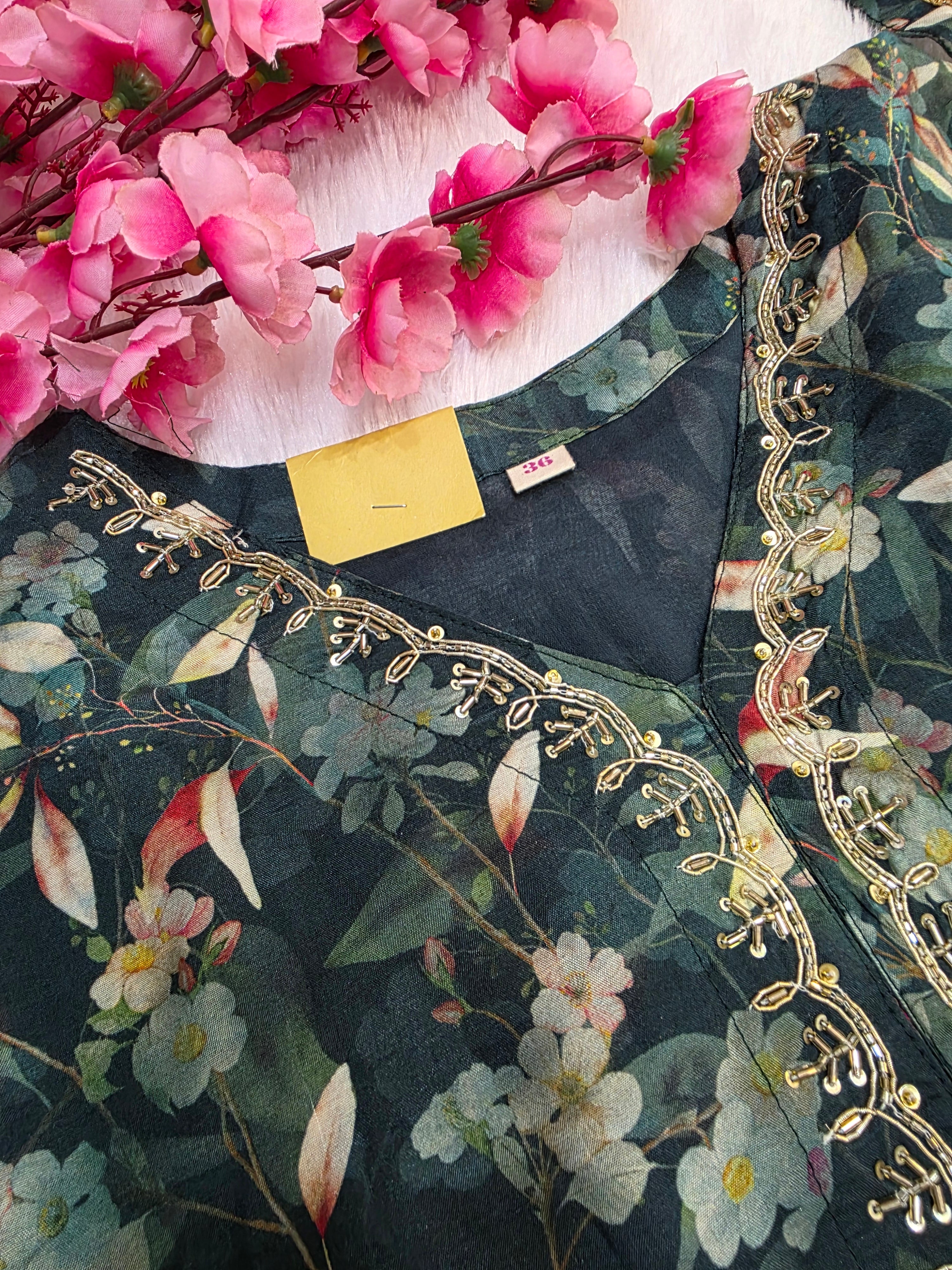 893009 Designer Green Color Fancy Peplum Sharara Set C81002