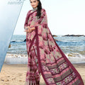 626009 हैवी जॉर्जेट डिजिटल प्रिंट साड़ी