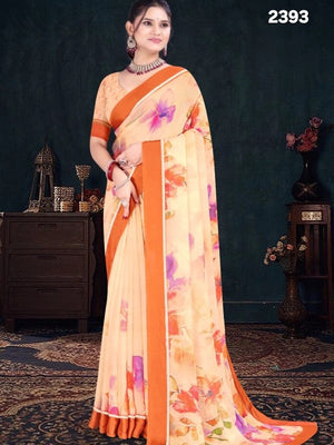 2393 Chitra Special Georgette Crepe Silk Digital Print Saree
