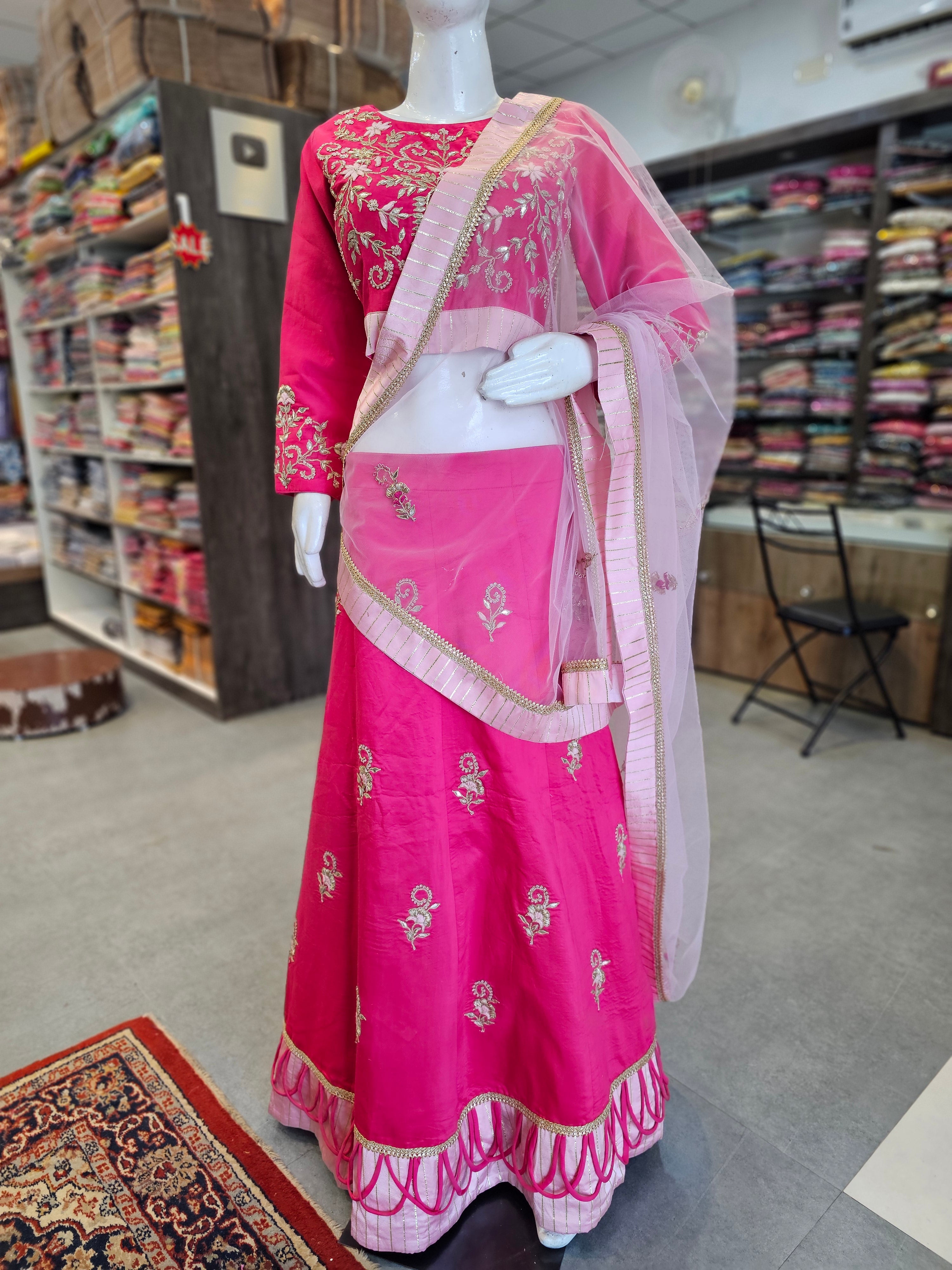 9509 Traditional and Stylish Russian Silk Lehenga with Hand Zardozi Premium Work