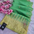 5906 Pure Tussar Silk Beautiful Hand Crafted Designer Saree with Hand Work